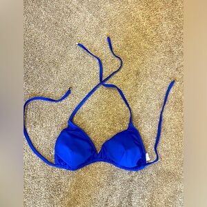 NWOTs Ladies Venus Top Only. Size DD Looks Smaller. Tie Straps. Blue. Padded.